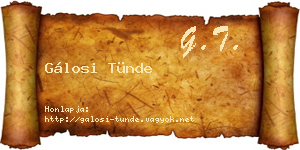 Gálosi Tünde névjegykártya